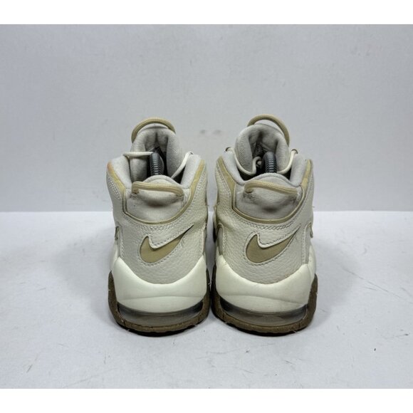 Nike Air More Uptempo GS Coconut Milk Team Gold Sneakers 7Y Women 8.5 DX1939-100 - Picture 5 of 10